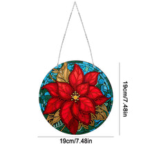 Load image into Gallery viewer, Suncatcher Double Sided Special Shape Crystal Painting Ornaments Xmas Poinsettia
