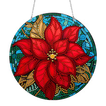 Load image into Gallery viewer, Suncatcher Double Sided Special Shape Crystal Painting Ornaments Xmas Poinsettia
