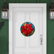 Load image into Gallery viewer, Suncatcher Double Sided Special Shape Crystal Painting Ornaments Xmas Poinsettia
