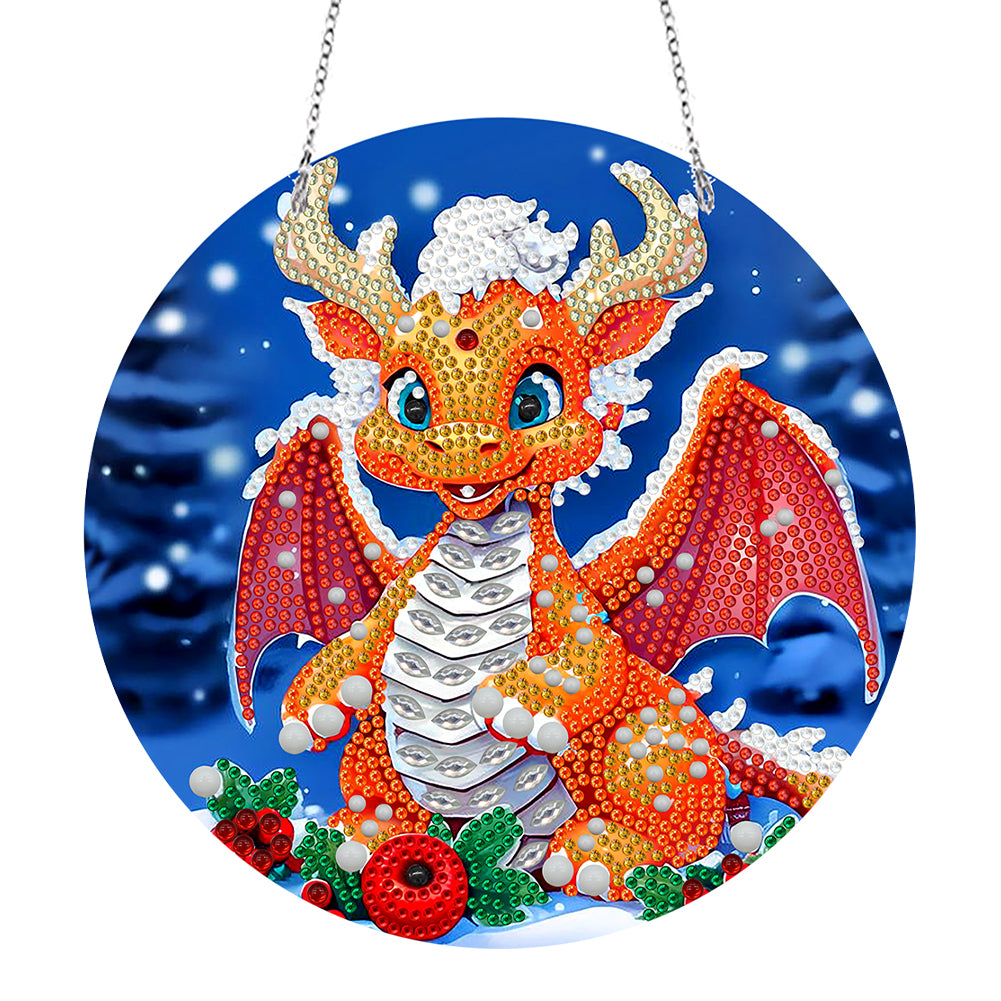 Suncatcher Double Sided Special Shape Crystal Painting Ornaments Pumpkin Monster
