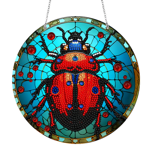 Suncatcher Double Sided Special Shape Crystal Painting Ornaments Pumpkin Monster