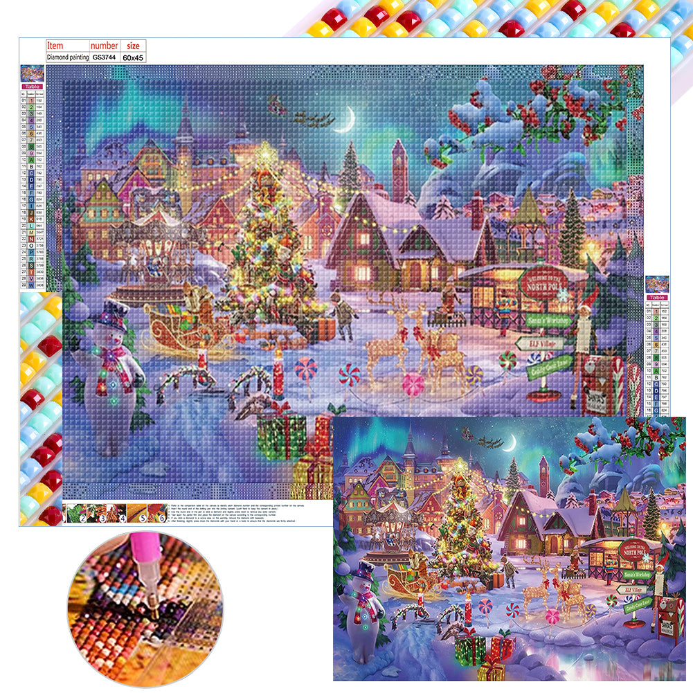 Diamond Painting - Full Square - Christmas snow scene (60*45CM)