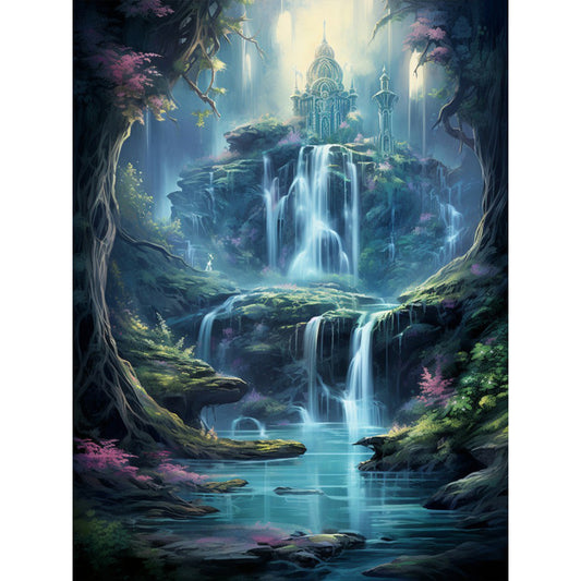 Diamond Painting - Full Round - waterfall view (30*40CM)