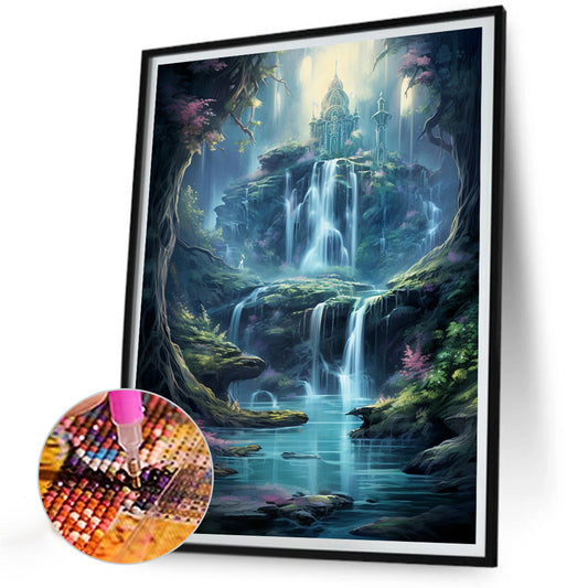 Diamond Painting - Full Round - waterfall view (30*40CM)
