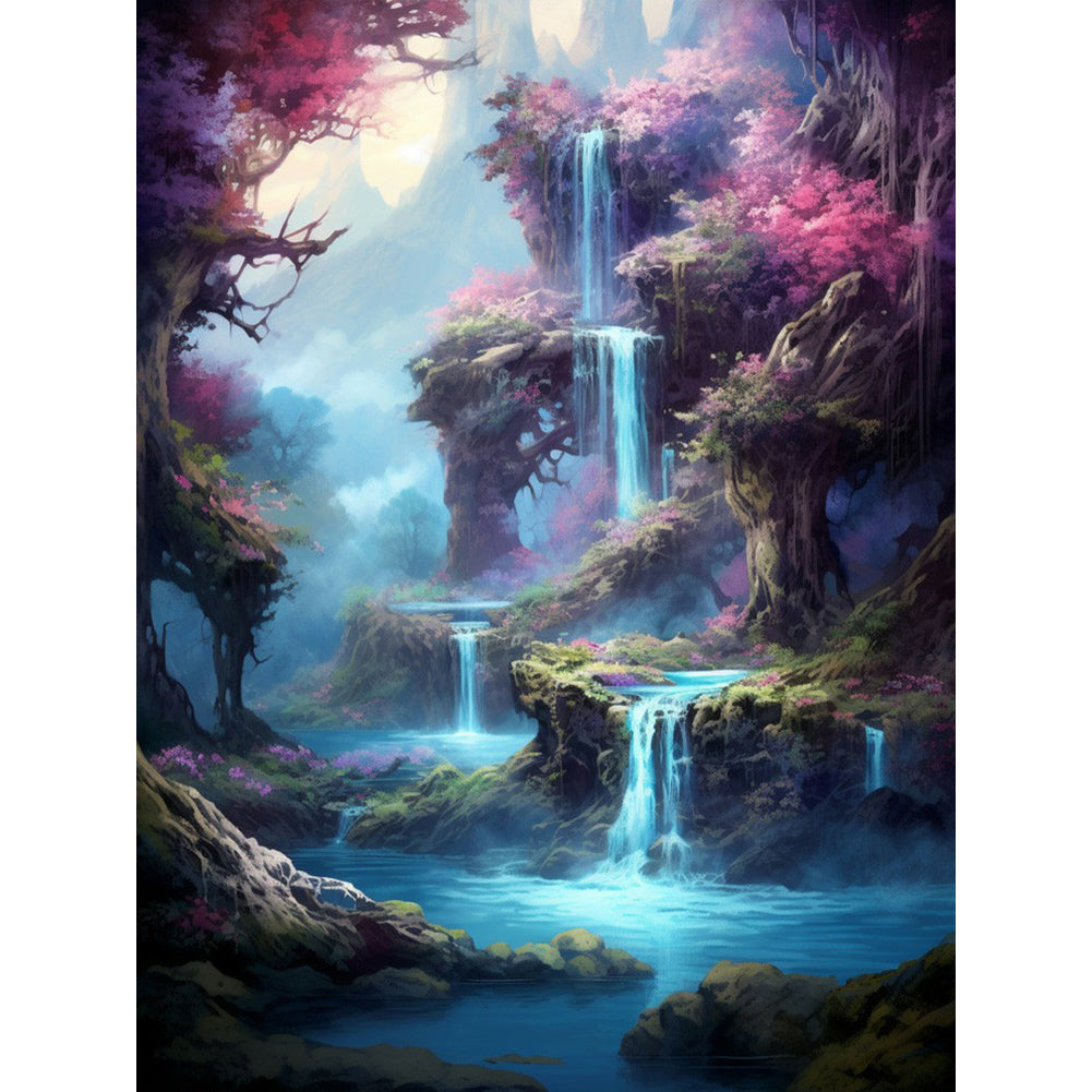 Diamond Painting - Full Round - waterfall view (30*40CM)
