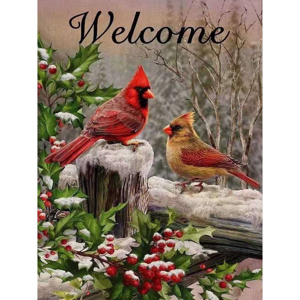 Diamond Painting - Full Round - cardinal bluebird (30*40CM)