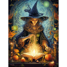 Load image into Gallery viewer, Diamond Painting - Full Round - halloween witch (30*40CM)
