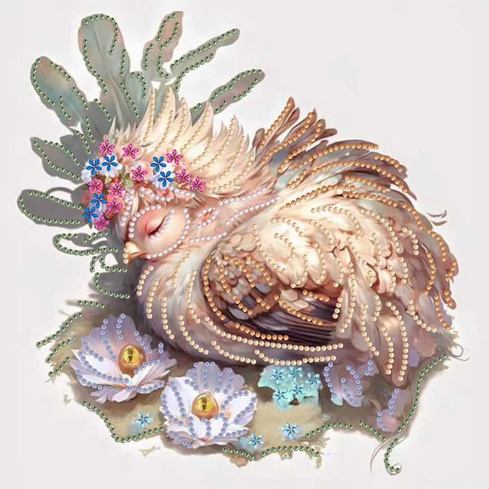 Diamond Painting - Partial Special Shaped - sleeping animals (30*30CM)