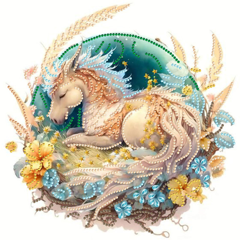 Diamond Painting - Partial Special Shaped - sleeping animals (30*30CM)