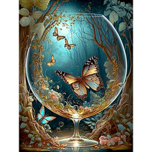Load image into Gallery viewer, Diamond Painting - Full Round - butterfly in cup (30*40CM)
