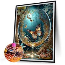 Load image into Gallery viewer, Diamond Painting - Full Round - butterfly in cup (30*40CM)
