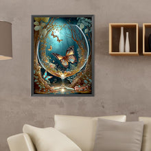 Load image into Gallery viewer, Diamond Painting - Full Round - butterfly in cup (30*40CM)
