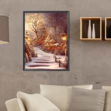 Load image into Gallery viewer, Diamond Painting - Full Round - Snowy night street scene (30*40CM)
