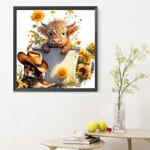 Load image into Gallery viewer, Diamond Painting - Full Round - Flowers and yak (30*30CM)
