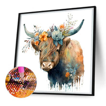 Load image into Gallery viewer, Diamond Painting - Full Round - Flowers and yak (30*30CM)
