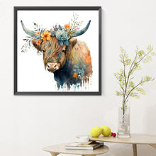 Load image into Gallery viewer, Diamond Painting - Full Round - Flowers and yak (30*30CM)
