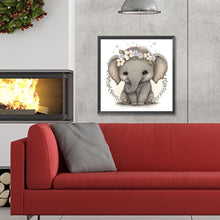Load image into Gallery viewer, Diamond Painting - Full Round - Cute baby elephant (30*30CM)
