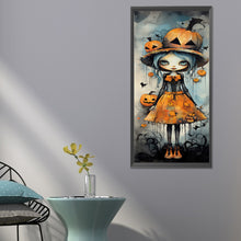 Load image into Gallery viewer, Diamond Painting - Full Round - Halloween pumpkin little witch (30*70CM)
