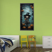 Load image into Gallery viewer, Diamond Painting - Full Round - Halloween forest little witch (30*70CM)
