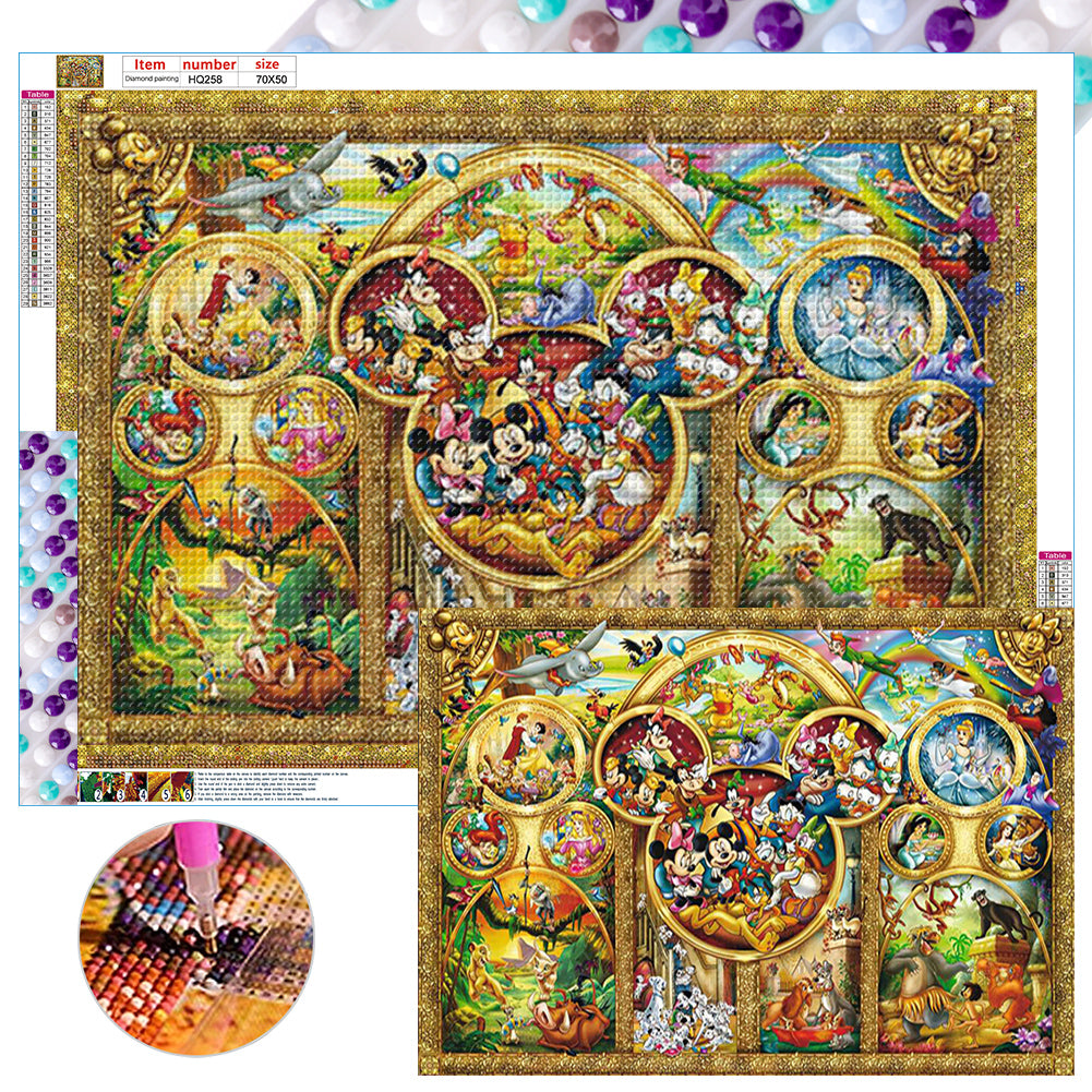 Diamond Painting - Full Round - disney mickey mouse (70*50CM)
