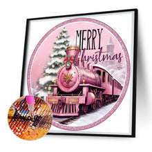 Load image into Gallery viewer, Diamond Painting - Full Round - round sign christmas train (30*30CM)
