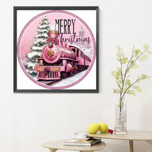 Load image into Gallery viewer, Diamond Painting - Full Round - round sign christmas train (30*30CM)
