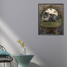 Load image into Gallery viewer, AB Diamond Painting - Full Round - Cat on grass cartoon series (40*50CM)

