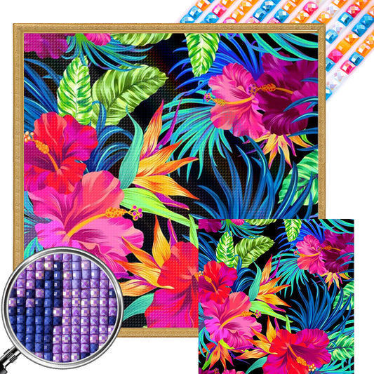 AB Diamond Painting - Full Square - Passionate blooming flowers (40*40CM)