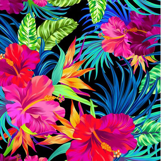 AB Diamond Painting - Full Square - Passionate blooming flowers (40*40CM)