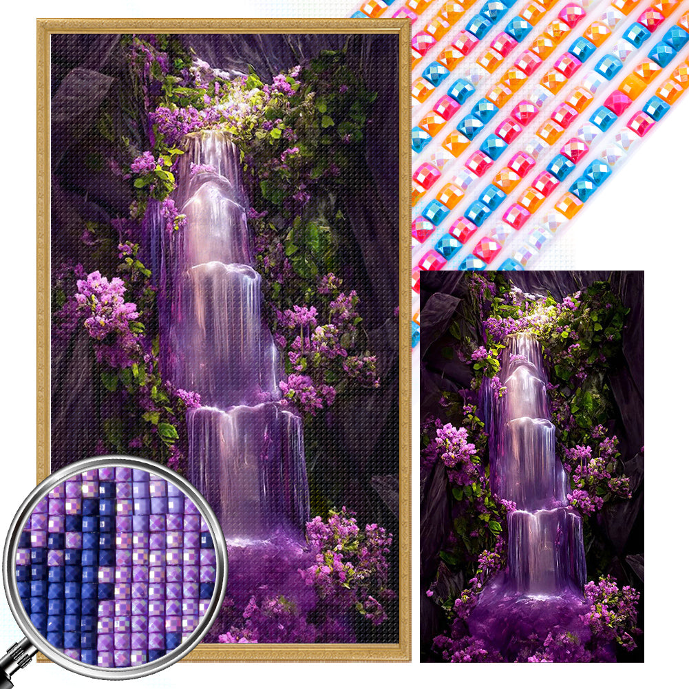 AB Diamond Painting - Full Square - purple waterfall (40*70CM)