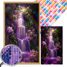 Load image into Gallery viewer, AB Diamond Painting - Full Square - purple waterfall (40*70CM)
