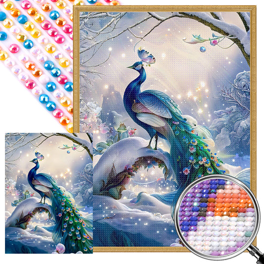 AB Diamond Painting - Full Round - Peacock (40*55CM)