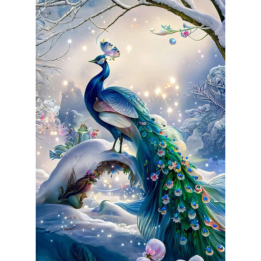 AB Diamond Painting - Full Round - Peacock (40*55CM)