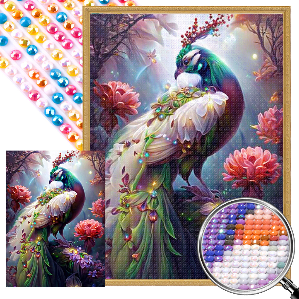 AB Diamond Painting - Full Round - Peacock (40*55CM)
