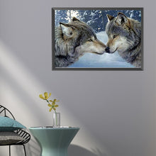 Load image into Gallery viewer, AB Diamond Painting - Full Round - snow wolf (60*40CM)
