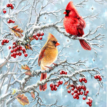 Load image into Gallery viewer, Diamond Painting - Full Round - cardinal on branch (30*30CM)
