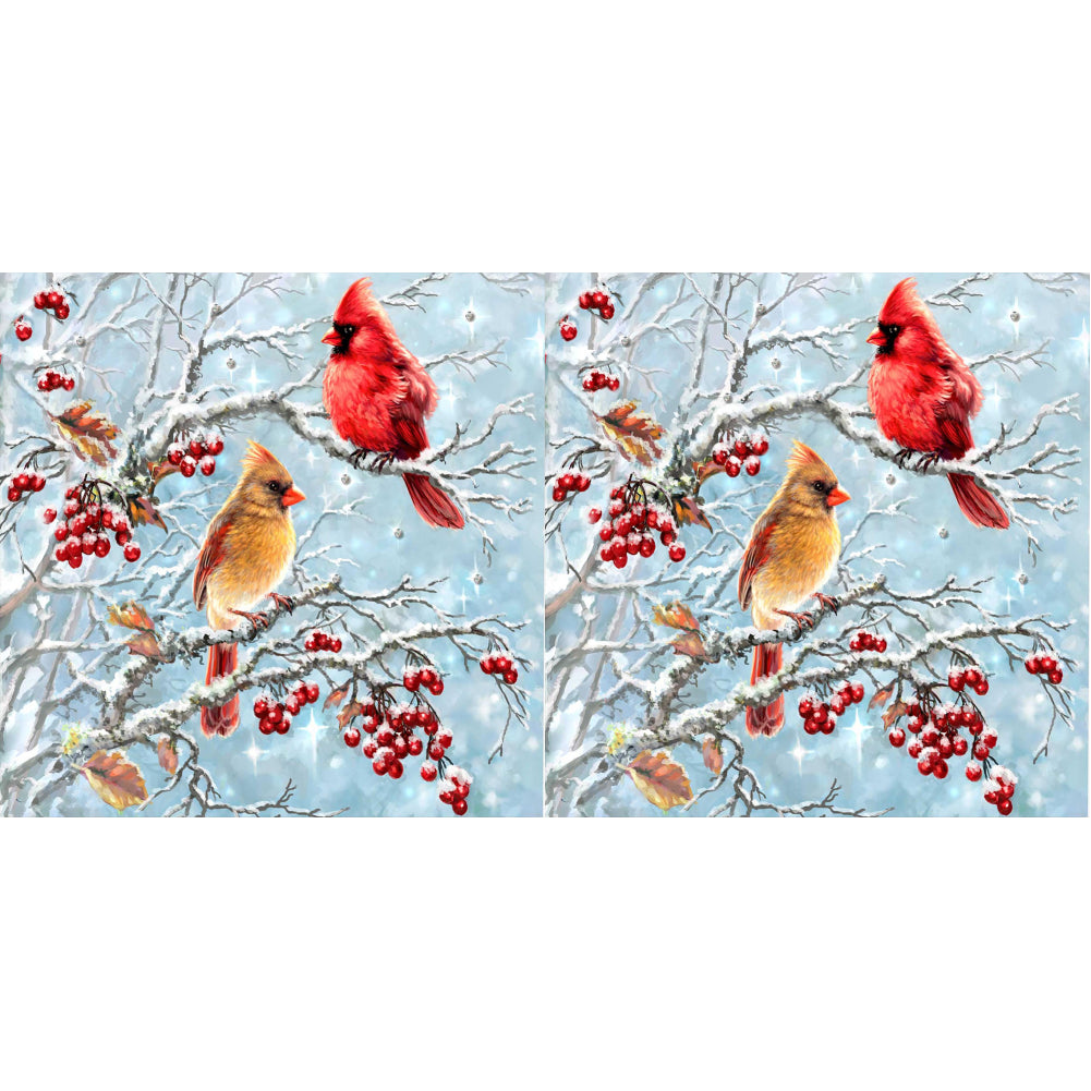 Diamond Painting - Full Round - cardinal on branch (30*30CM)