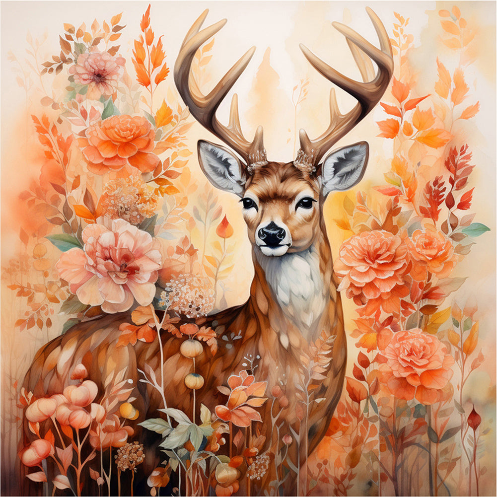 Diamond Painting - Full Round - Autumn elk (30*30CM)