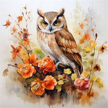 Load image into Gallery viewer, Diamond Painting - Full Round - autumn owl (30*30CM)

