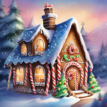 Load image into Gallery viewer, Diamond Painting - Full Round - snow cabin (30*30CM)
