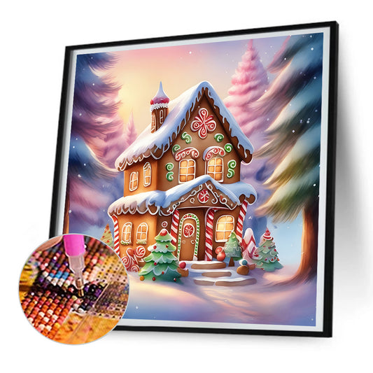 Diamond Painting - Full Round - snow cabin (30*30CM)