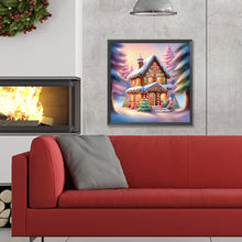 Load image into Gallery viewer, Diamond Painting - Full Round - snow cabin (30*30CM)
