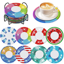 Load image into Gallery viewer, 8PCS Special Shape Diamond Painting Art Coaster Kit (Seaside Lifebuoy)

