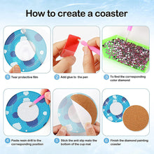 Load image into Gallery viewer, 8PCS Special Shape Diamond Painting Art Coaster Kit (Seaside Lifebuoy)
