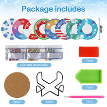 Load image into Gallery viewer, 8PCS Special Shape Diamond Painting Art Coaster Kit (Seaside Lifebuoy)

