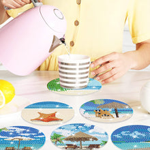 Load image into Gallery viewer, 8PCS Special Shape Diamond Painting Art Coaster Kit (Seaside Holiday)
