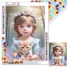 Load image into Gallery viewer, Diamond Painting - Full Square - Cute pets and girls (30*40CM)
