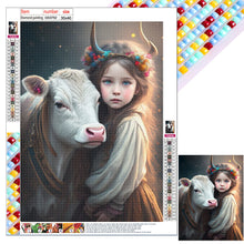 Load image into Gallery viewer, Diamond Painting - Full Square - Cute pets and girls (30*40CM)
