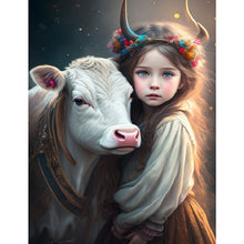Load image into Gallery viewer, Diamond Painting - Full Square - Cute pets and girls (30*40CM)
