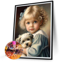 Load image into Gallery viewer, Diamond Painting - Full Square - Cute pets and girls (30*40CM)
